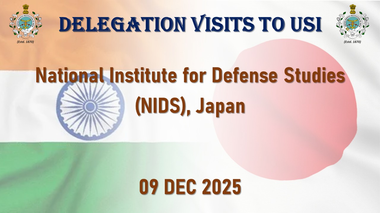Delegation Visits To USI  National Institute For Defense Studies (NIDS), Japan 