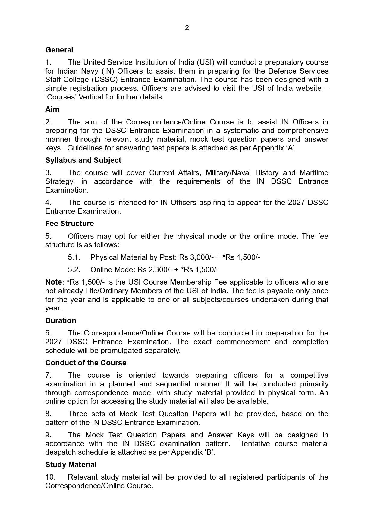 General Instructions (Navy) - 2027 - Page 2